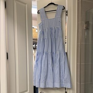 Anthropologie Light Blue and White Striped Top